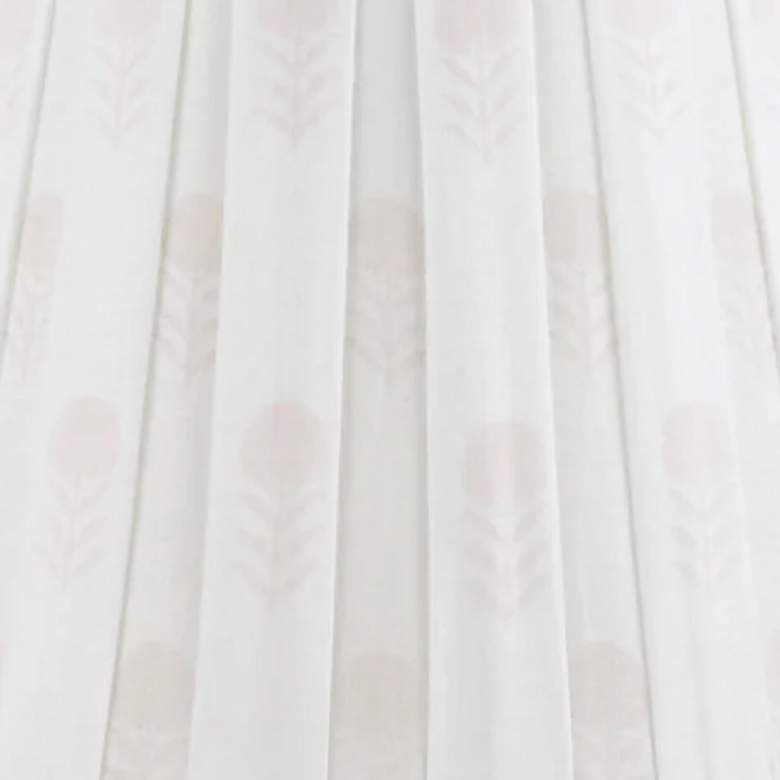 Image 2 White and Pastel Pink Flora Print Empire Lamp Shade 10x14x10 (Spider) more views