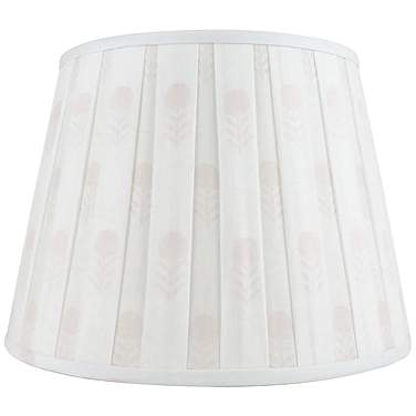 White and Pastel Pink Flora Print Empire Lamp Shade 11x16x10 (Spider)