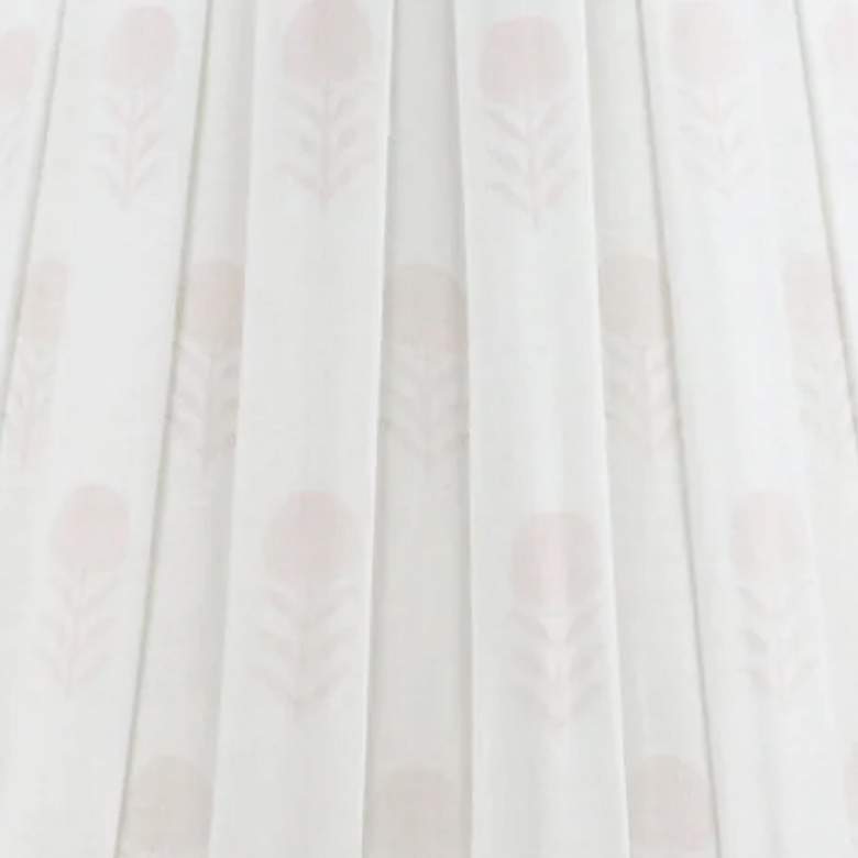Image 2 White and Pastel Pink Flora Print Empire Lamp Shade 11x16x10 (Spider) more views