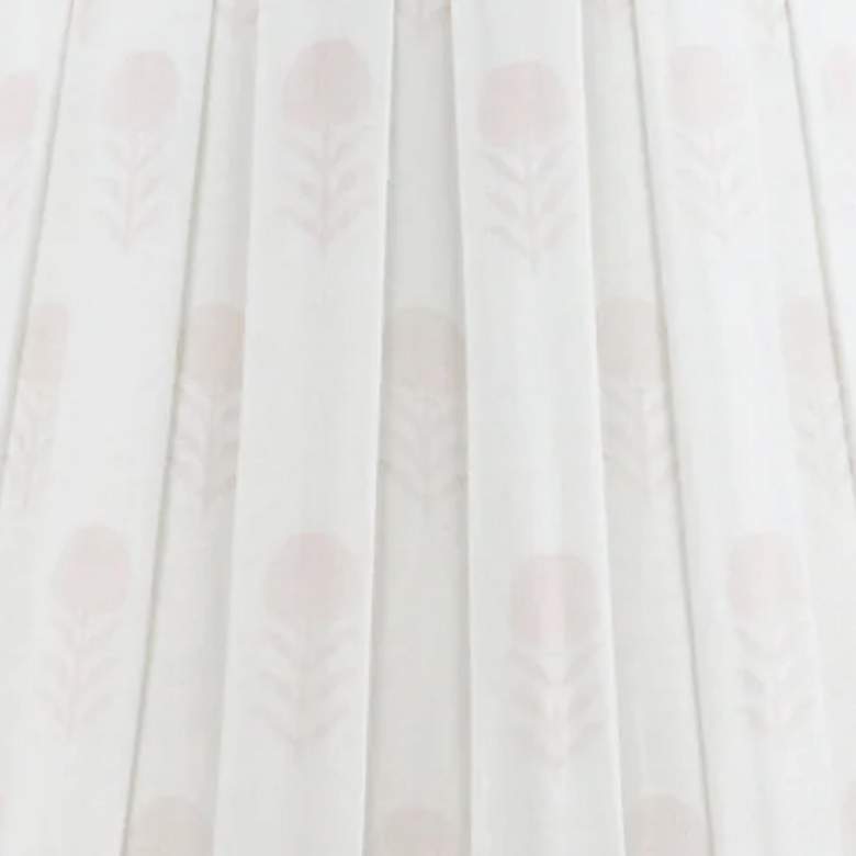 Image 2 White and Pastel Pink Flora Print Empire Lamp Shade 13x18x12 (Spider) more views