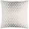 White and Silver Foil Diamond 20" Square Decorative Pillow