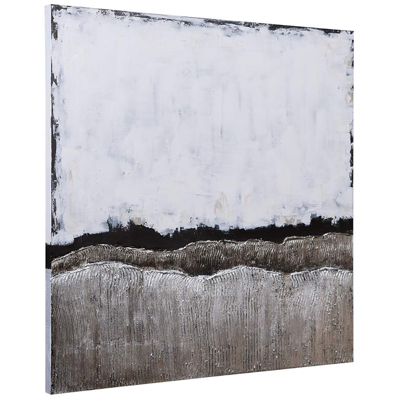 Image 6 White Atmosphere 48" Square Framed Canvas Wall Art more views