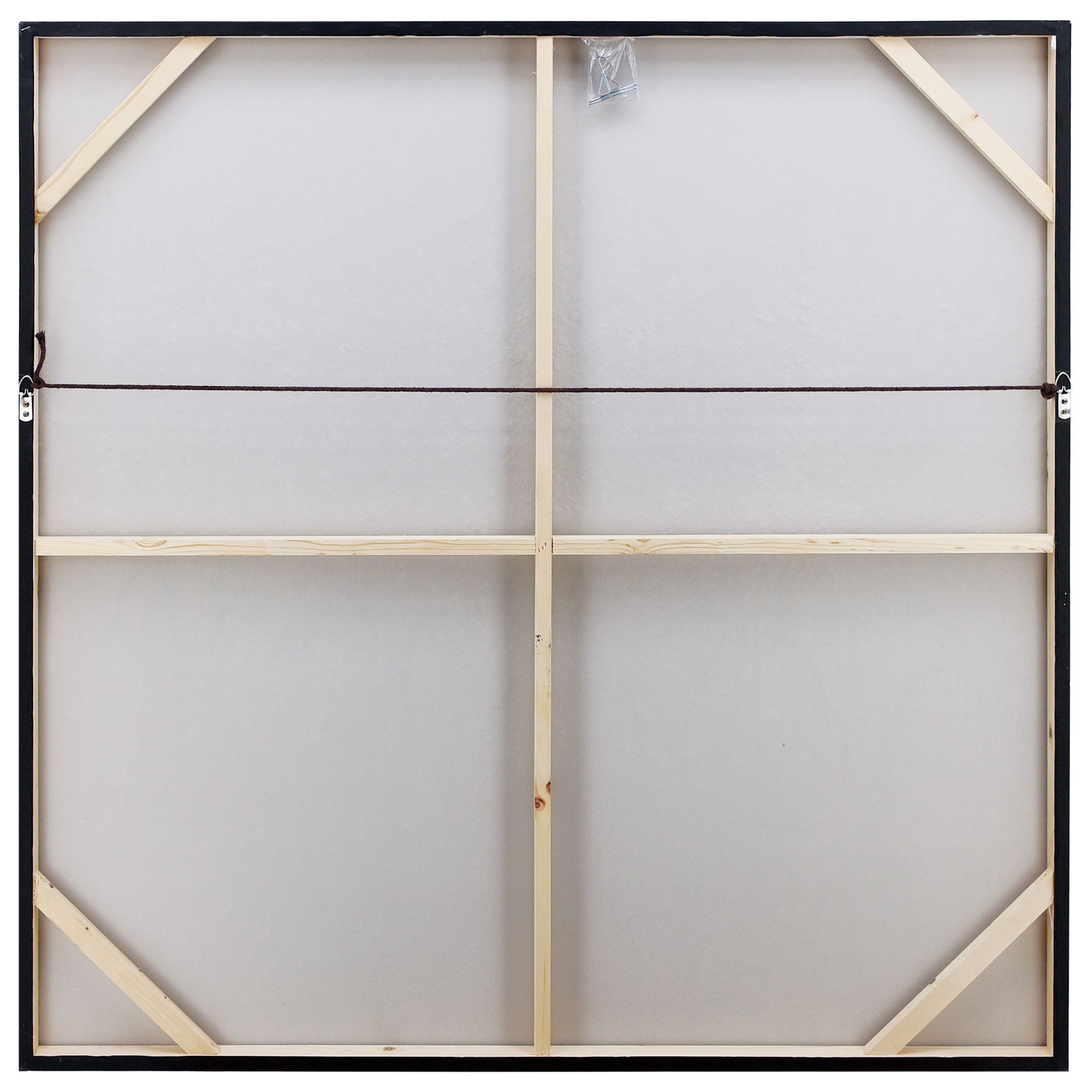 White Atmosphere 48" Square Framed Canvas Wall Art in scene