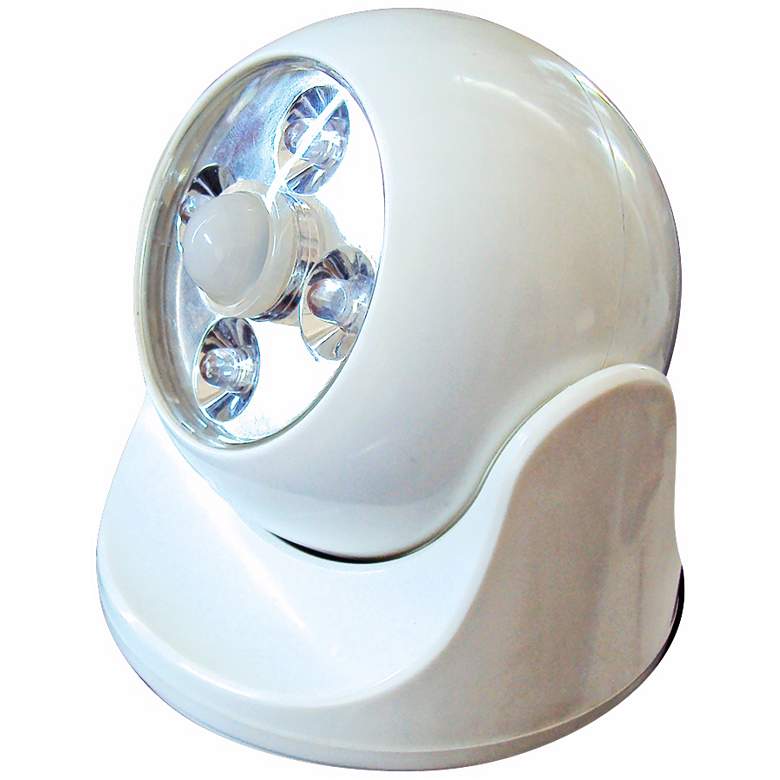 Image 1 White Battery-Powered Motion-Activated LED Anywhere Light