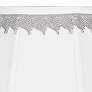 White Bell Shade with Silver Leaf Trim 9x18x13 (Spider)