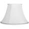 White Bell Shade with Silver Scroll Trim 9x18x13 (Spider)
