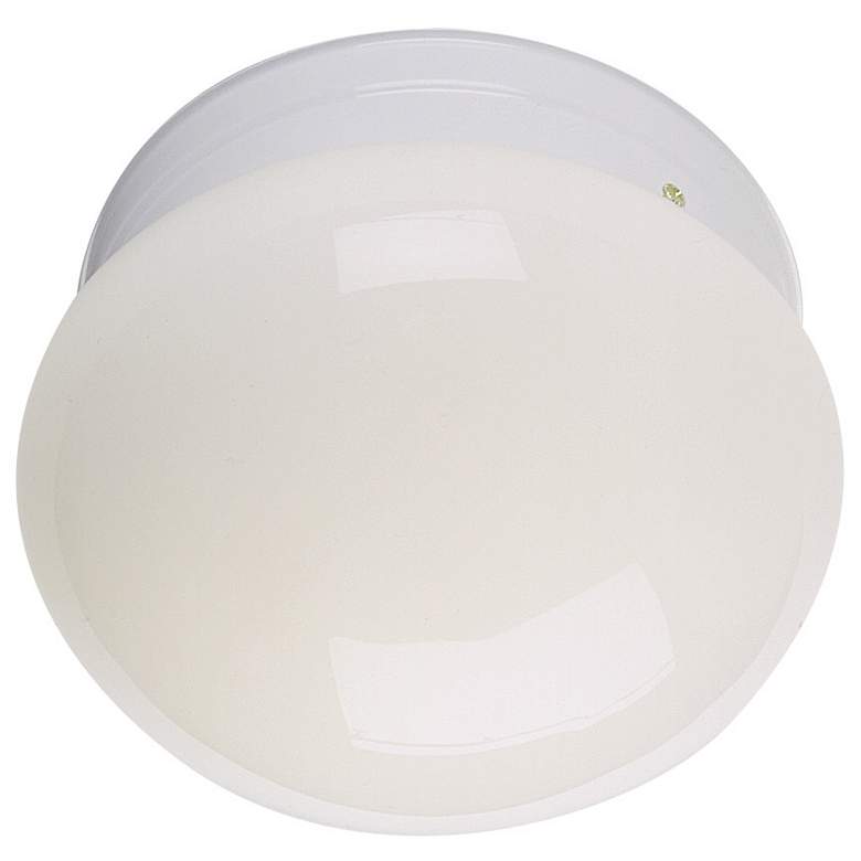 Image 1 White Bowl 7 1/2 inch  Wide Ceiling Light Fixture