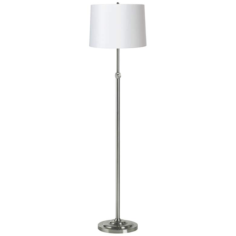 Image 1 White Brushed Steel Adjustable Floor Lamp