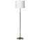 White Brushed Steel Adjustable Floor Lamp