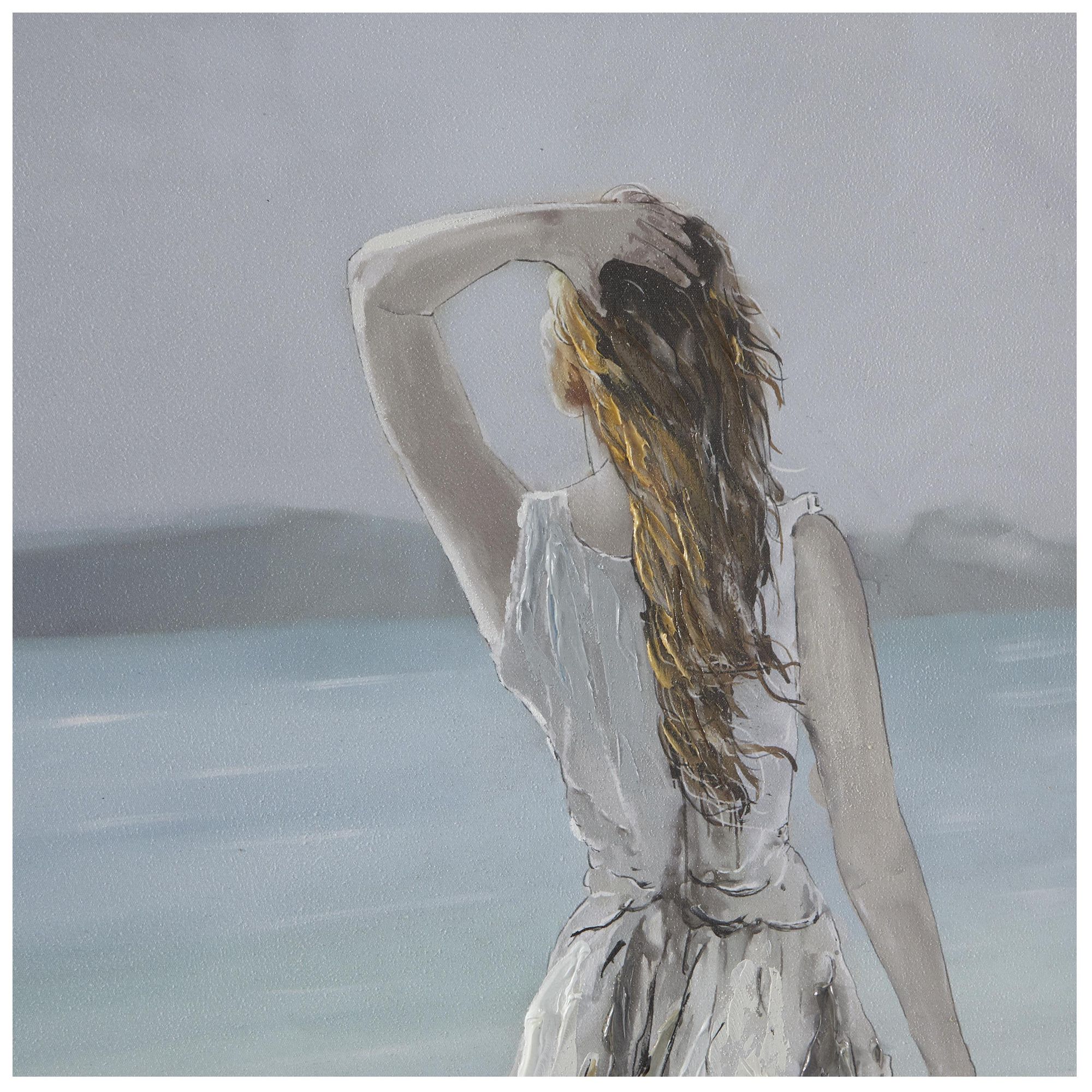 Image 3 White Canvas Coastal Framed Wall Art, 36" x 1" x 47" more views