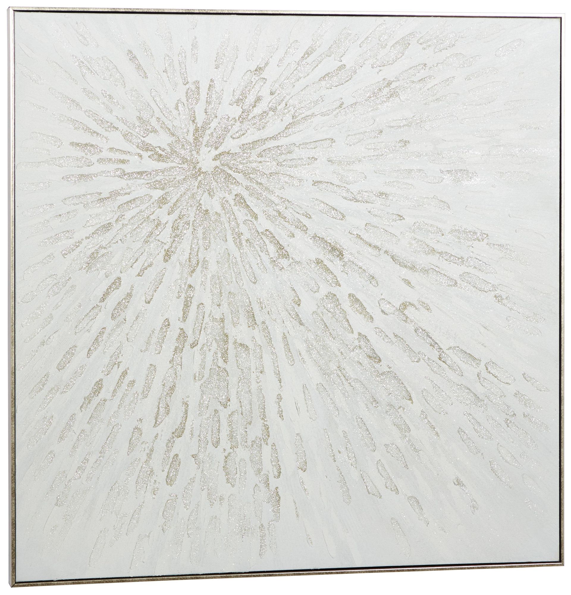 Image 2 White Canvas Contemporary Framed Wall Art, 39" x 2" x 39"