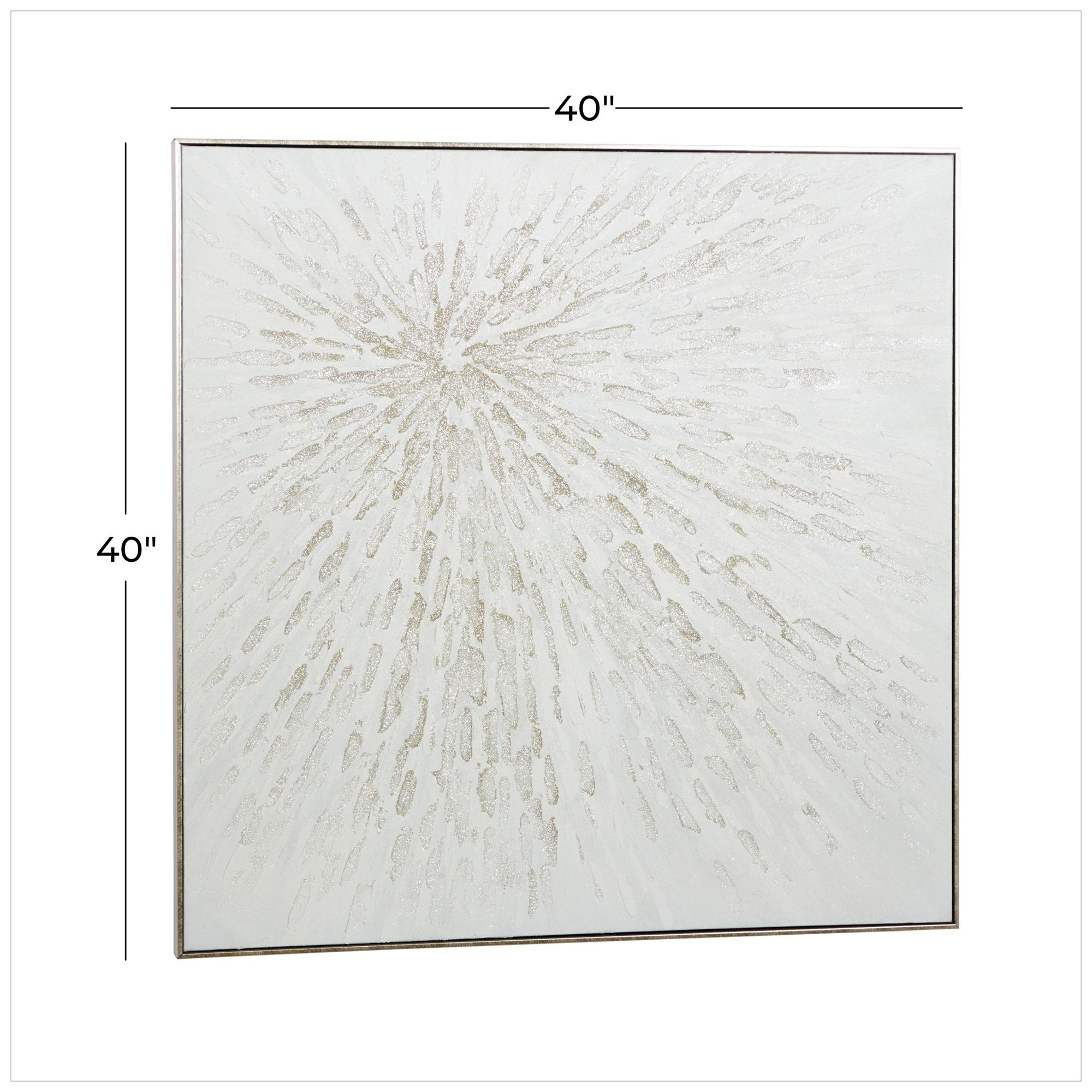 Image 7 White Canvas Contemporary Framed Wall Art, 39" x 2" x 39" more views