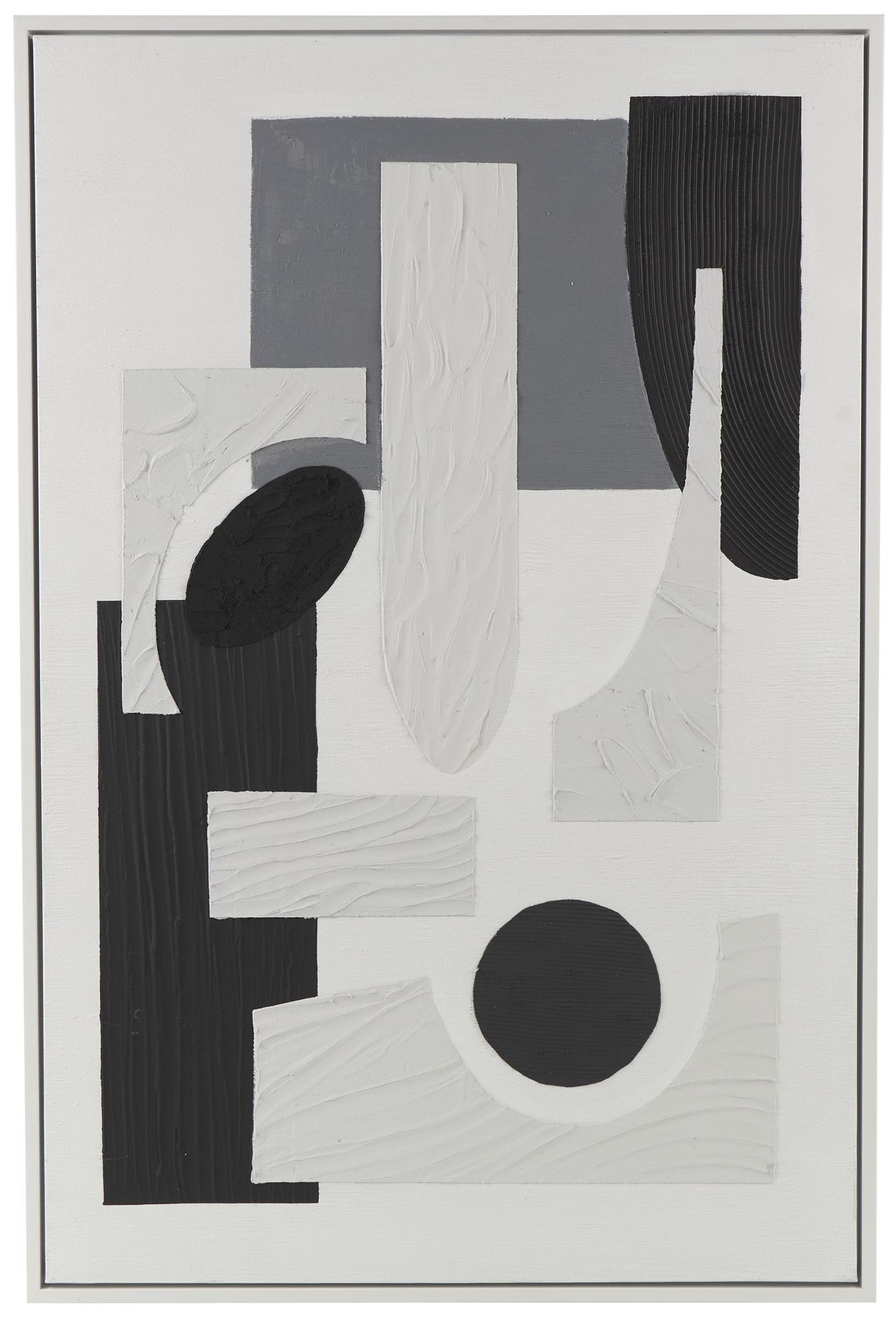 Image 2 White Canvas Contemporary Framed Wall Art, 40" x 1" x 59"