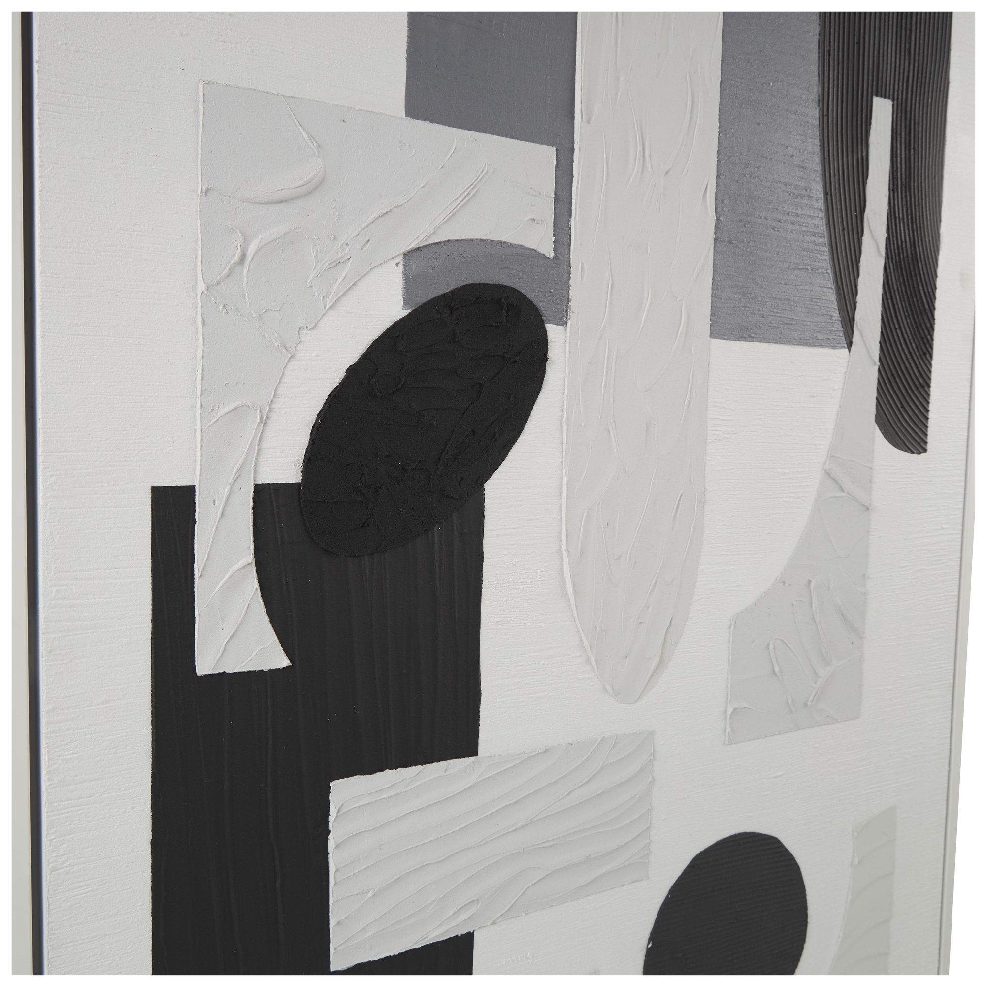 Image 3 White Canvas Contemporary Framed Wall Art, 40" x 1" x 59" more views