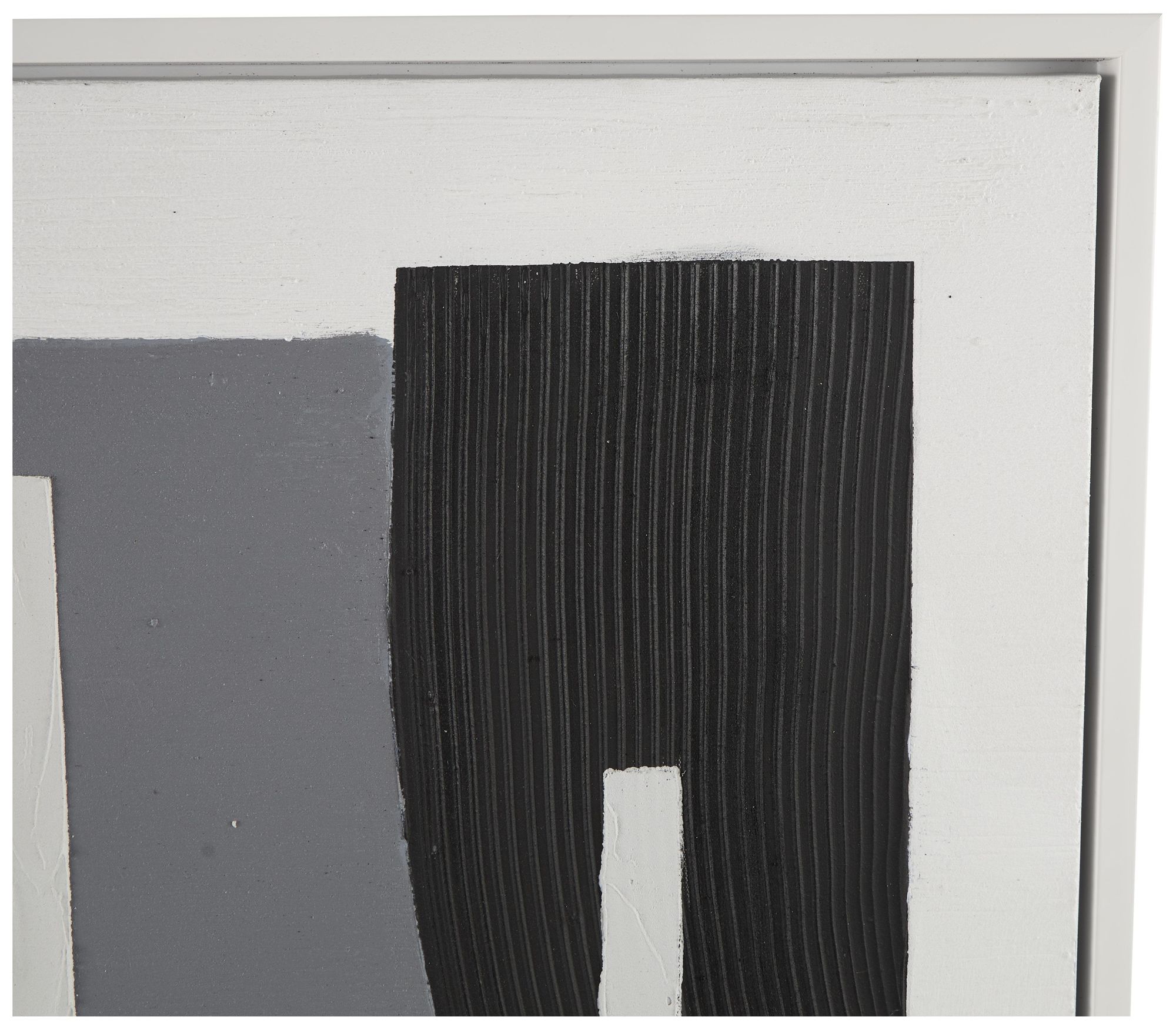 Image 4 White Canvas Contemporary Framed Wall Art, 40" x 1" x 59" more views