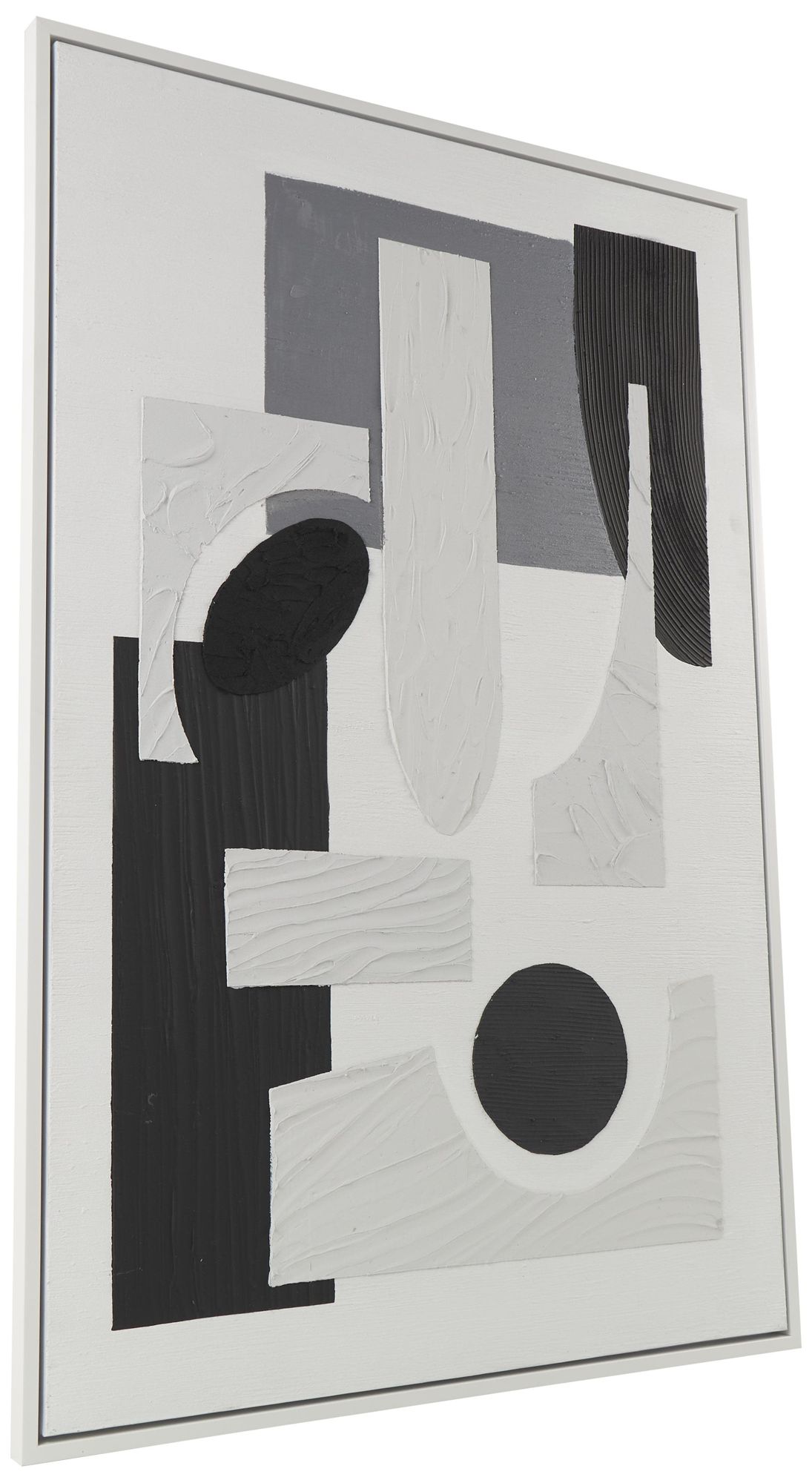 Image 6 White Canvas Contemporary Framed Wall Art, 40" x 1" x 59" more views