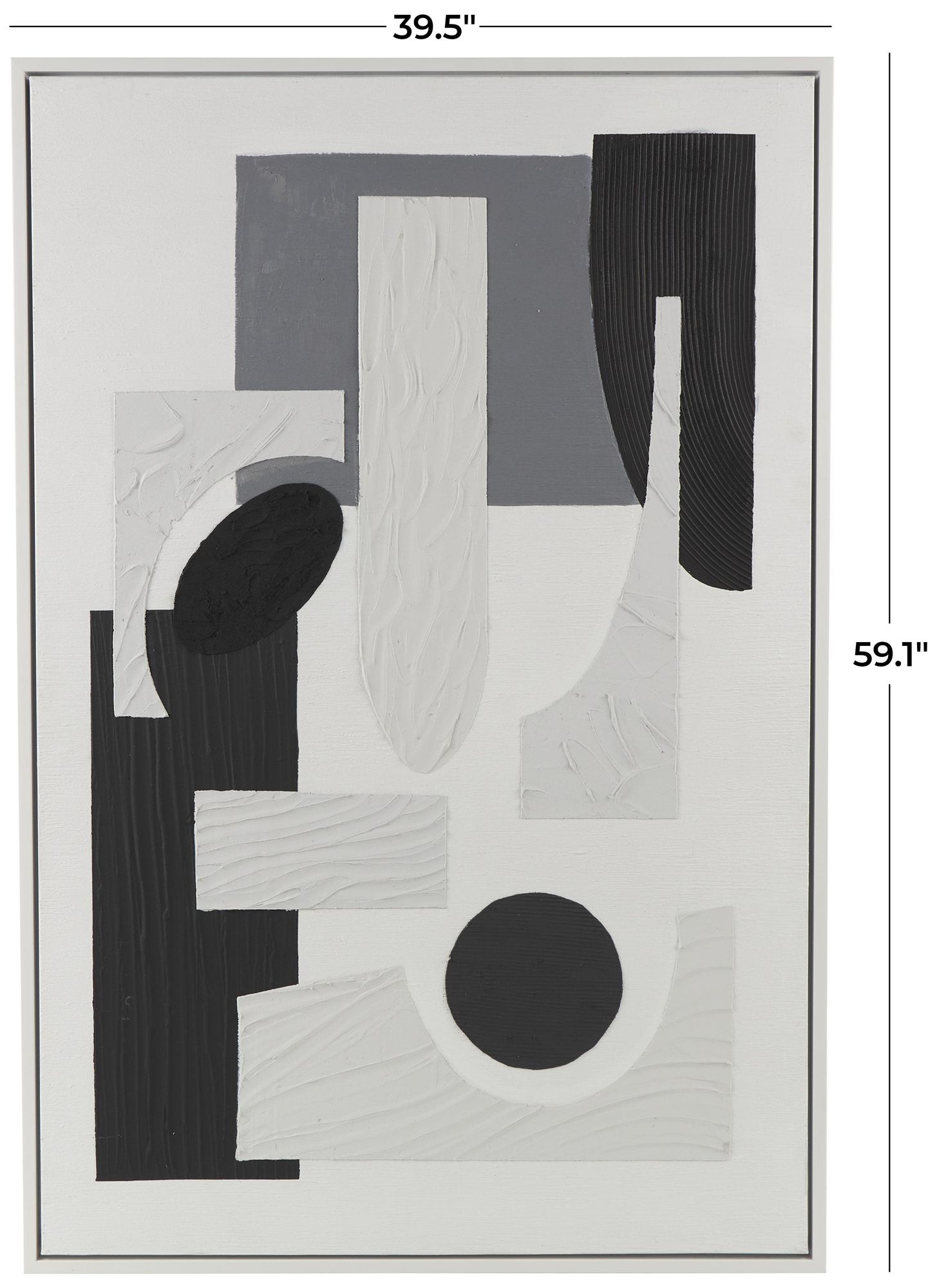 Image 7 White Canvas Contemporary Framed Wall Art, 40" x 1" x 59" more views