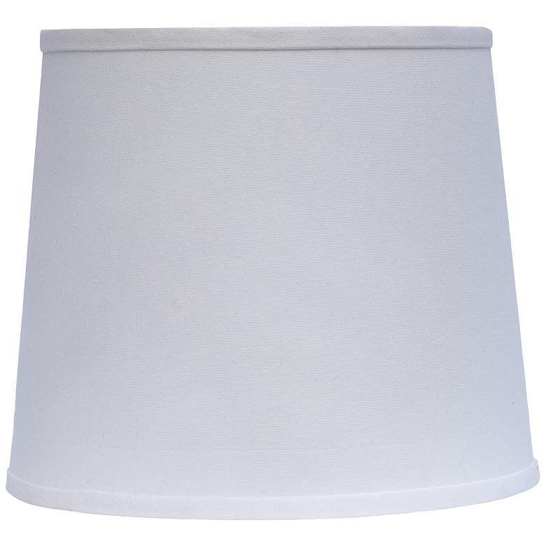 White Canvas Drum Lamp Shade 10x12x10 (Spider)