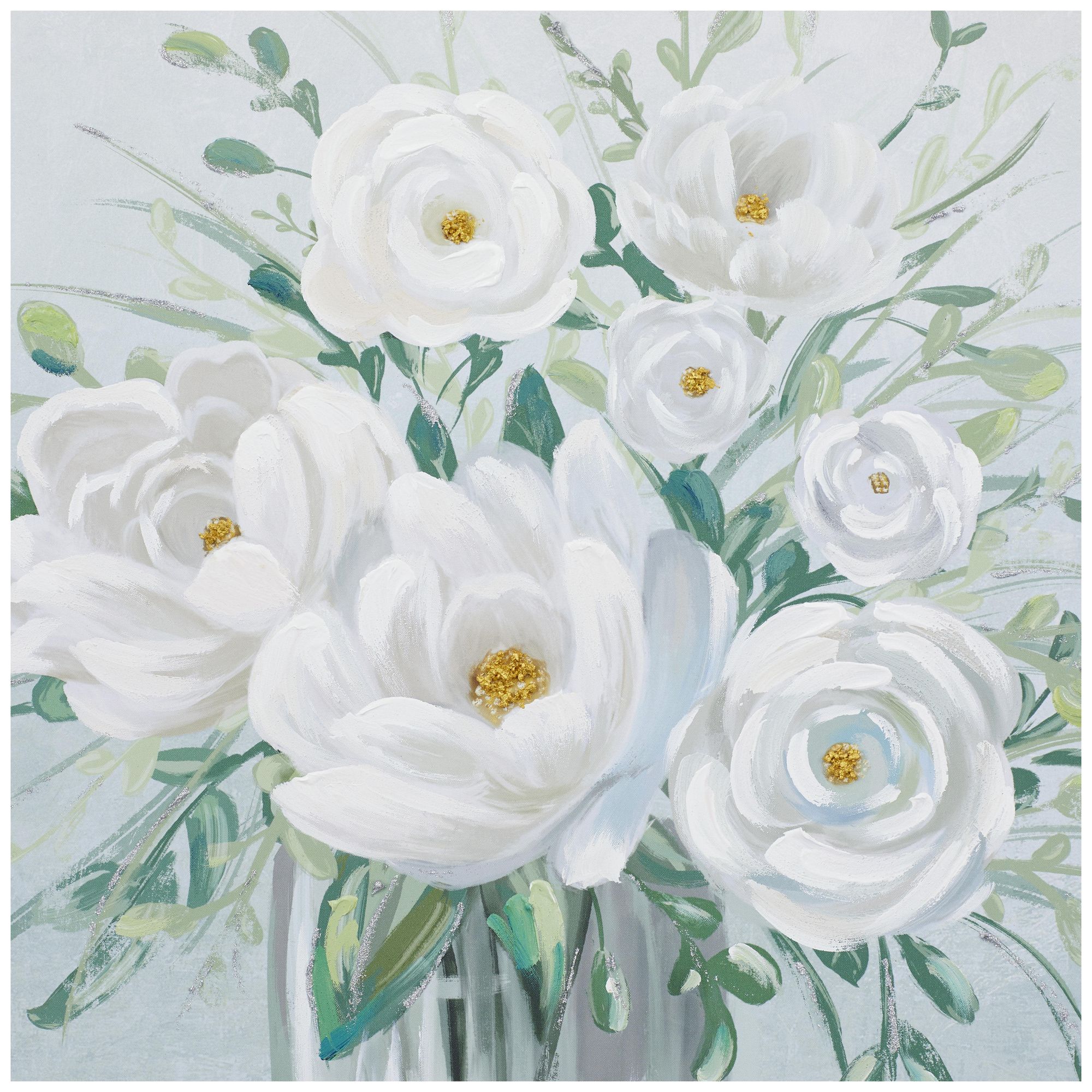 Image 4 White Canvas French Country Framed Wall Art, 40" x 2" x 40" more views