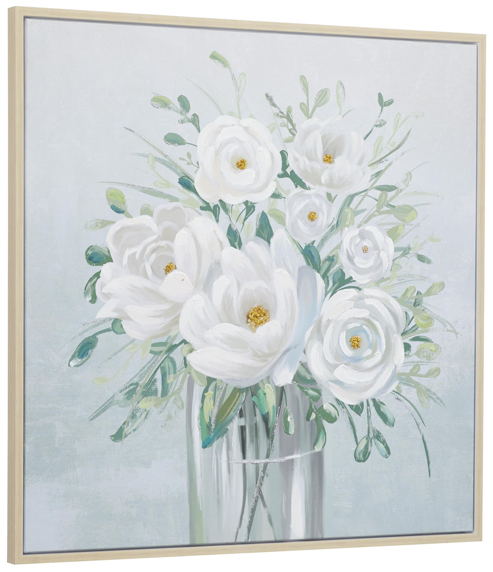 Image 6 White Canvas French Country Framed Wall Art, 40" x 2" x 40" more views