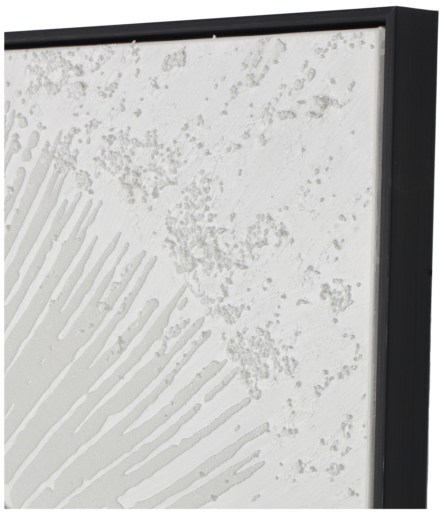 Image 4 White Canvas Modern Framed Wall Art, 40" x 2" x 40" more views