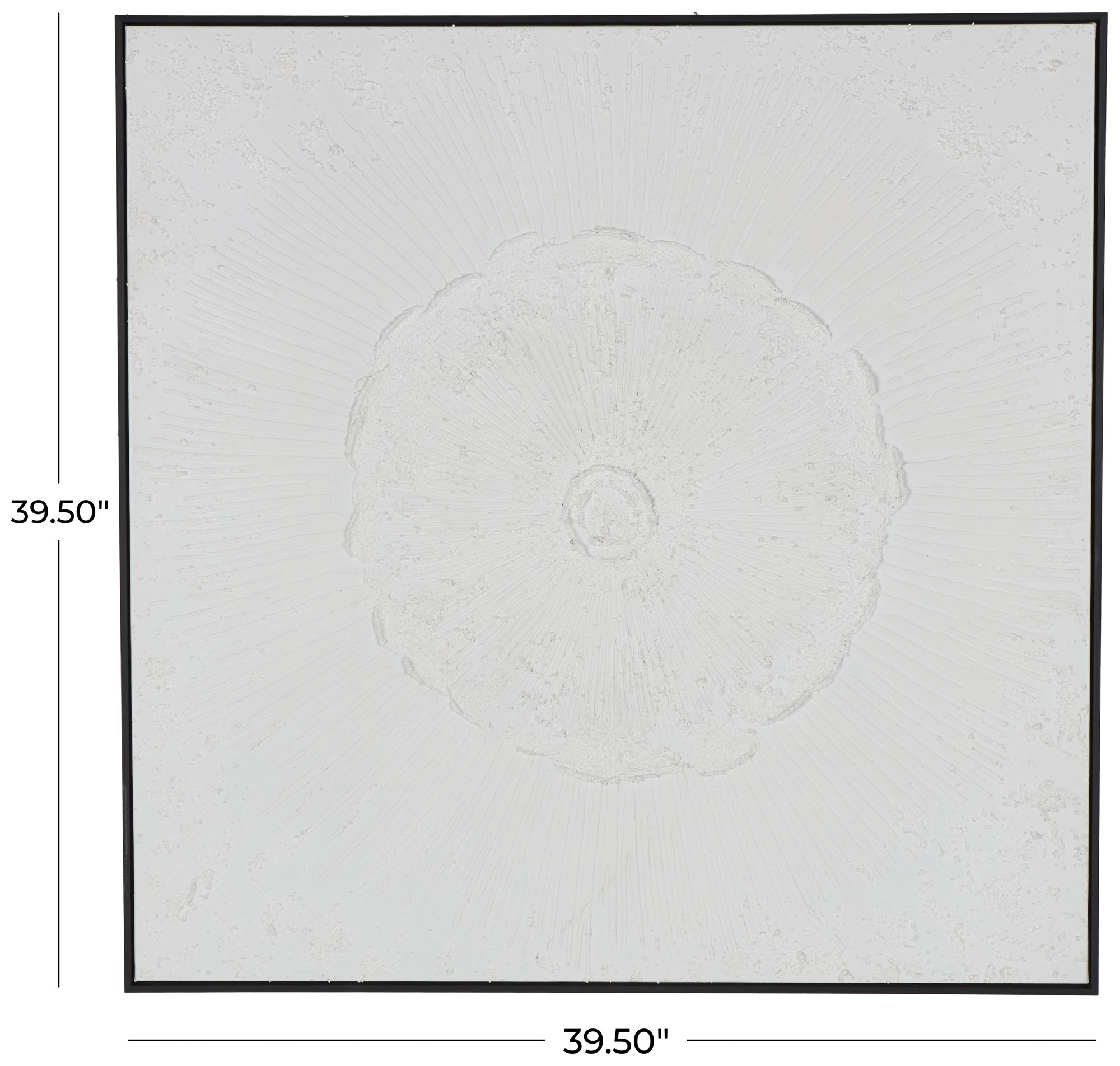 Image 7 White Canvas Modern Framed Wall Art, 40" x 2" x 40" more views