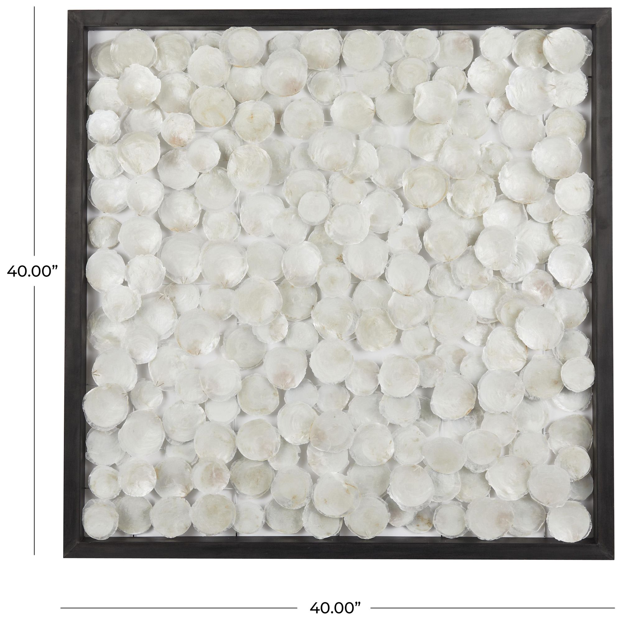 Image 6 White Capiz Shell Contemporary Wall Decor, 40" x 2" x 40" more views