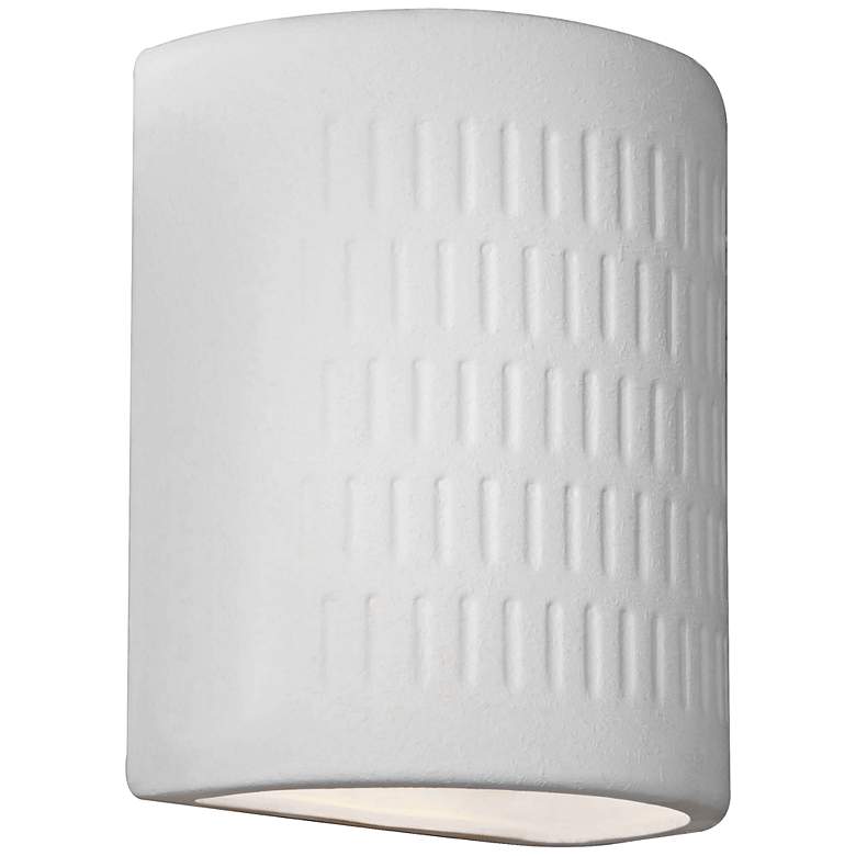 Image 1 White Ceramic 10 inch High Pocket Wall Sconce