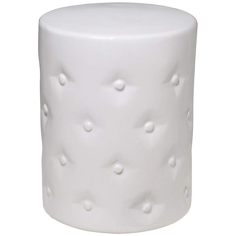 Image 1 White Ceramic Button Accent