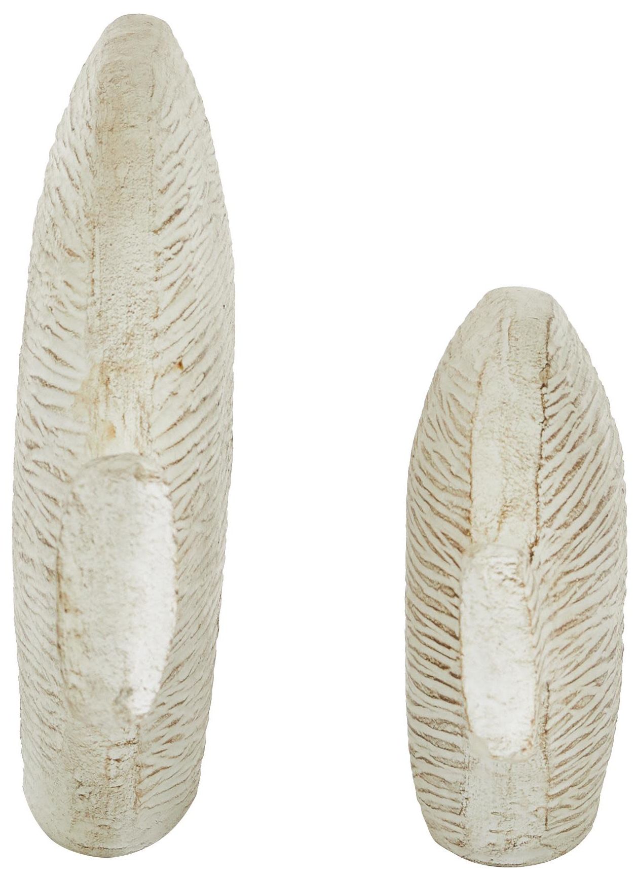 Image 5 White Ceramic Coastal Sculpture, S/2 13", 9"H more views