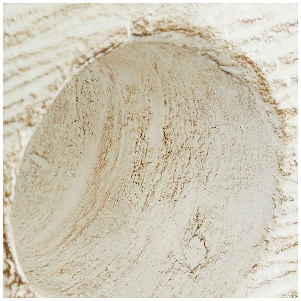 White Ceramic Coastal Sculpture, S/2 13", 9"H