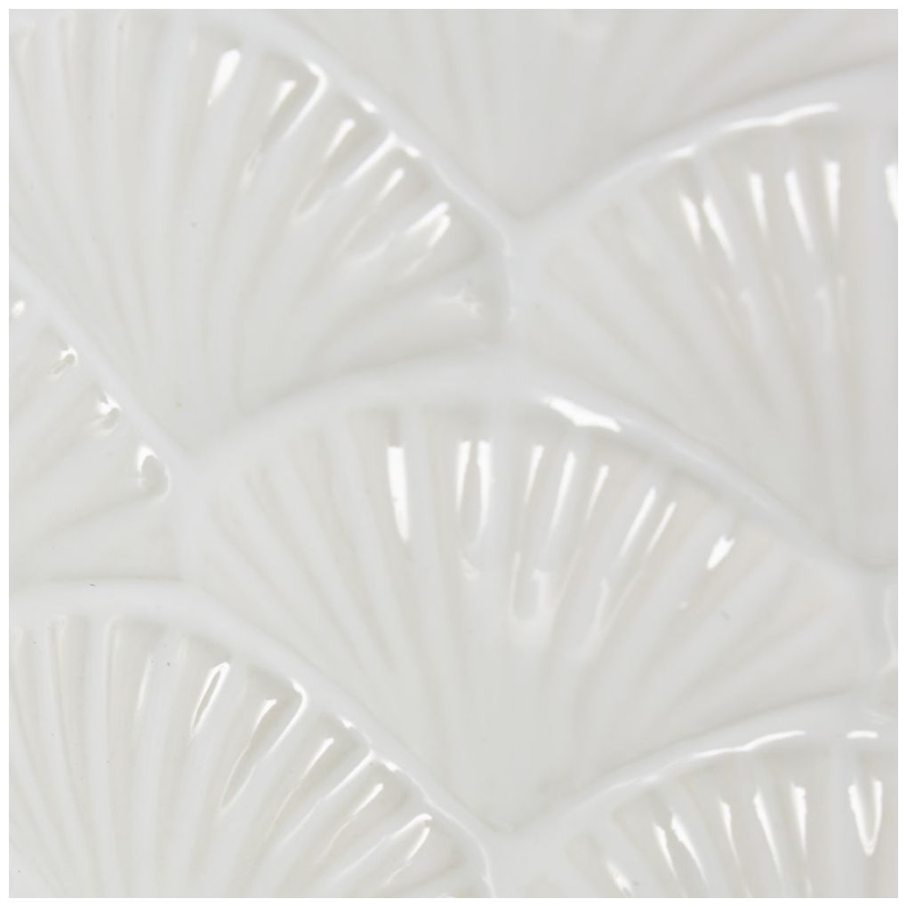 White Ceramic Coastal Table Lamp, 15" x 15" x 27"
