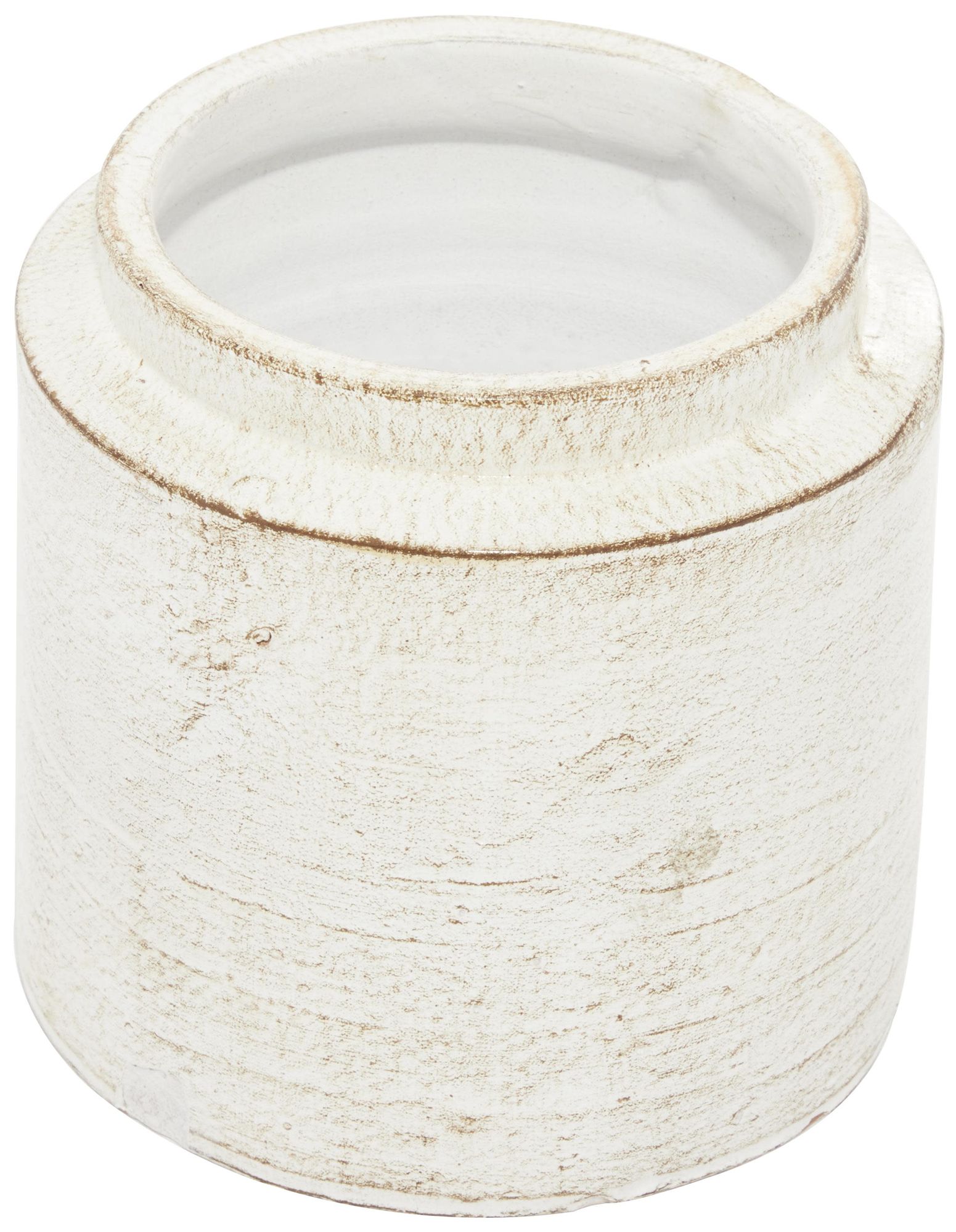 Image 3 White Ceramic Country Cottage Decorative Jars, S/3 8", 8", 7"H more views