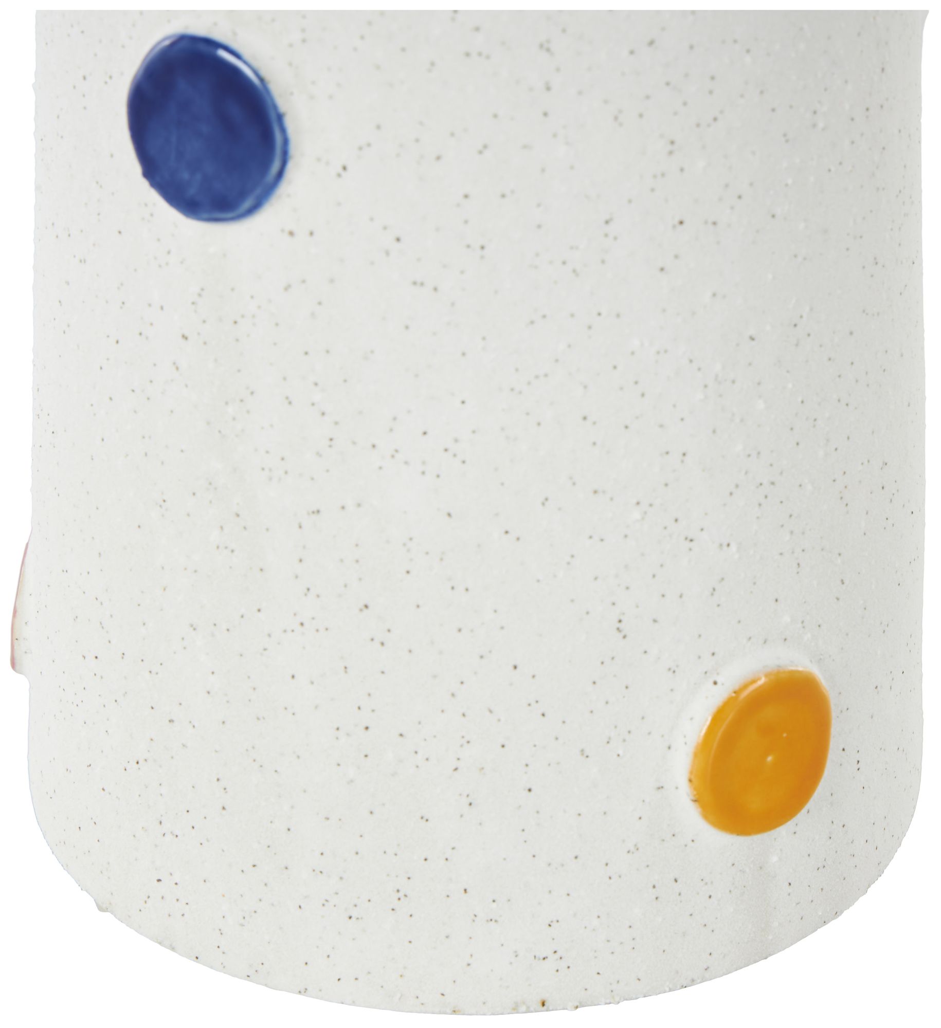 Image 3 White Ceramic Eclectic Vase, 10" x 6" x 16" more views