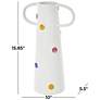 7_White Ceramic Eclectic Vase, 10" x 6" x 16" more views