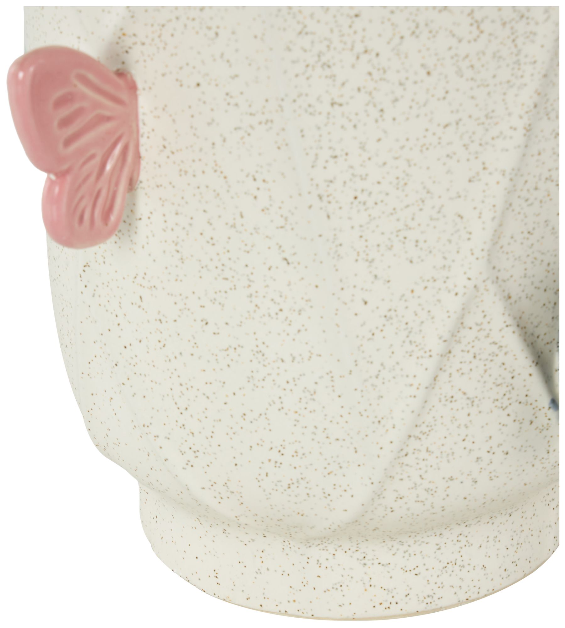 Image 4 White Ceramic Eclectic Vase, 9" x 10" x 16" more views