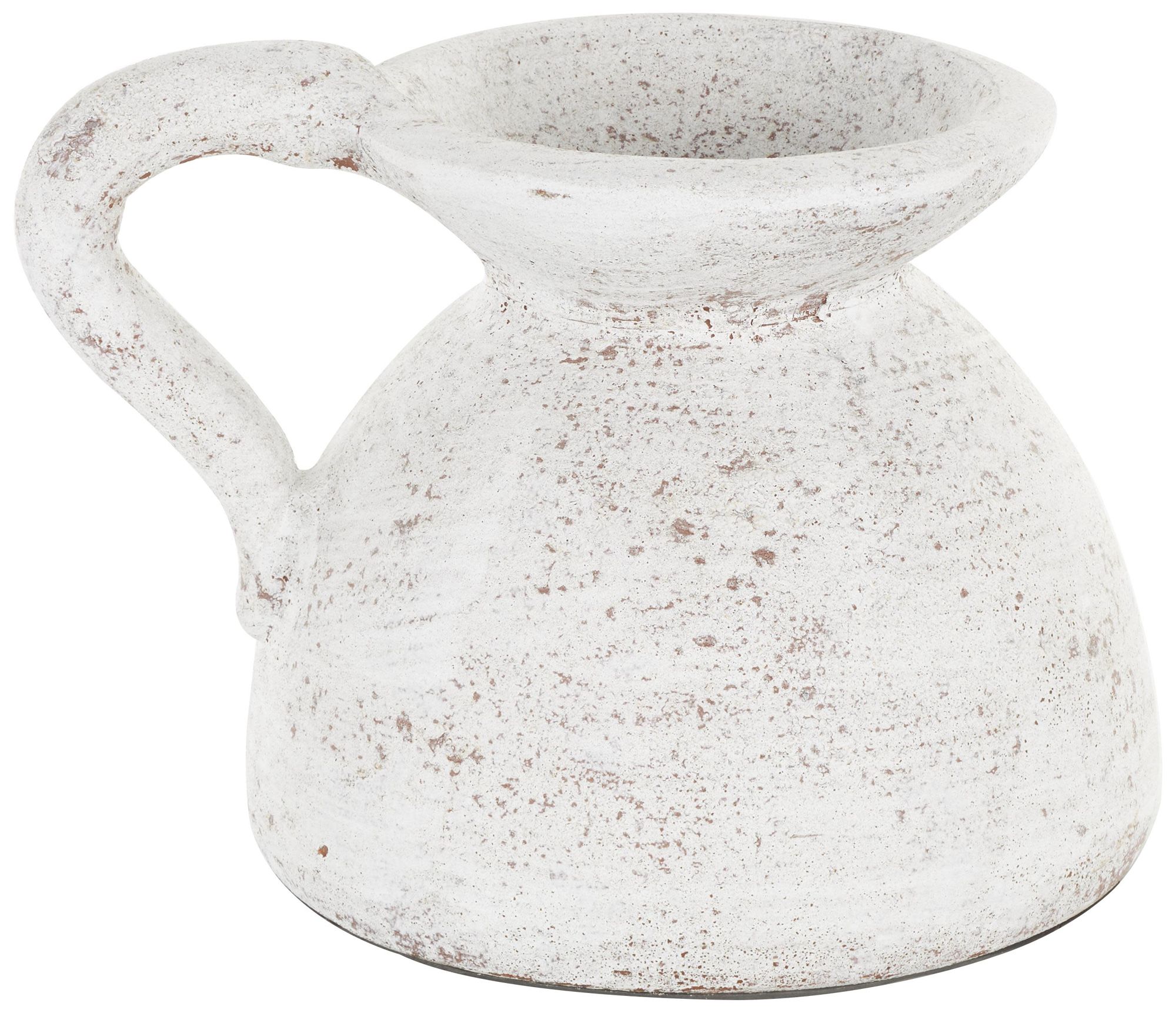 Image 2 White Ceramic Farmhouse Vase, 11" x 9" x 9"