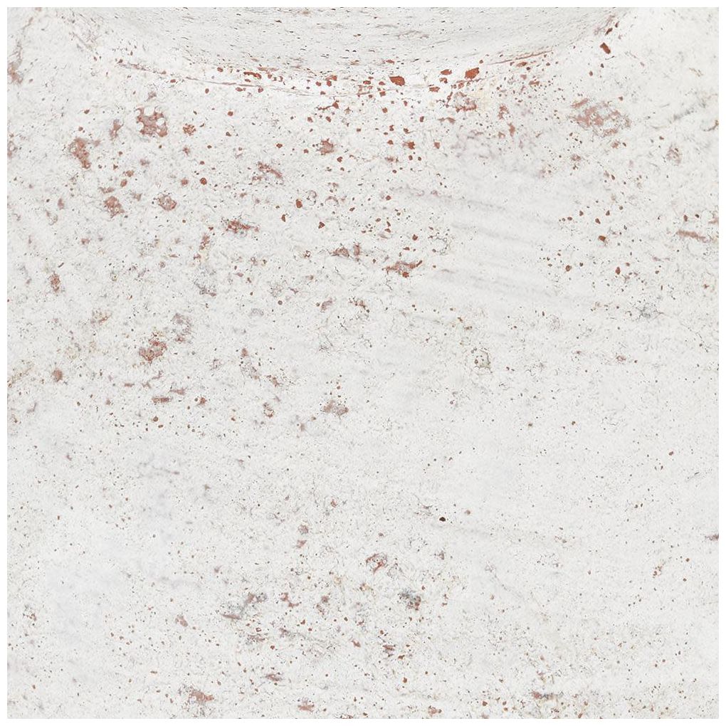 White Ceramic Farmhouse Vase, 11" x 9" x 9"