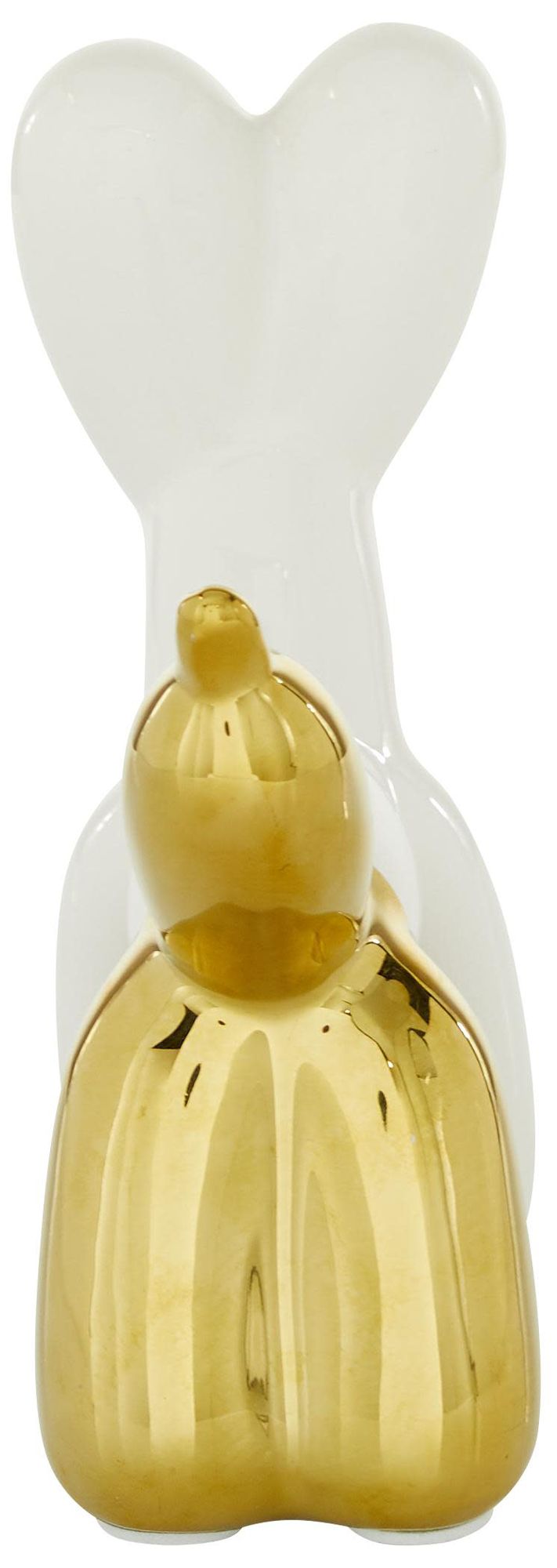 Image 5 White Ceramic Glam Sculpture, 7" x 3" x 7" more views