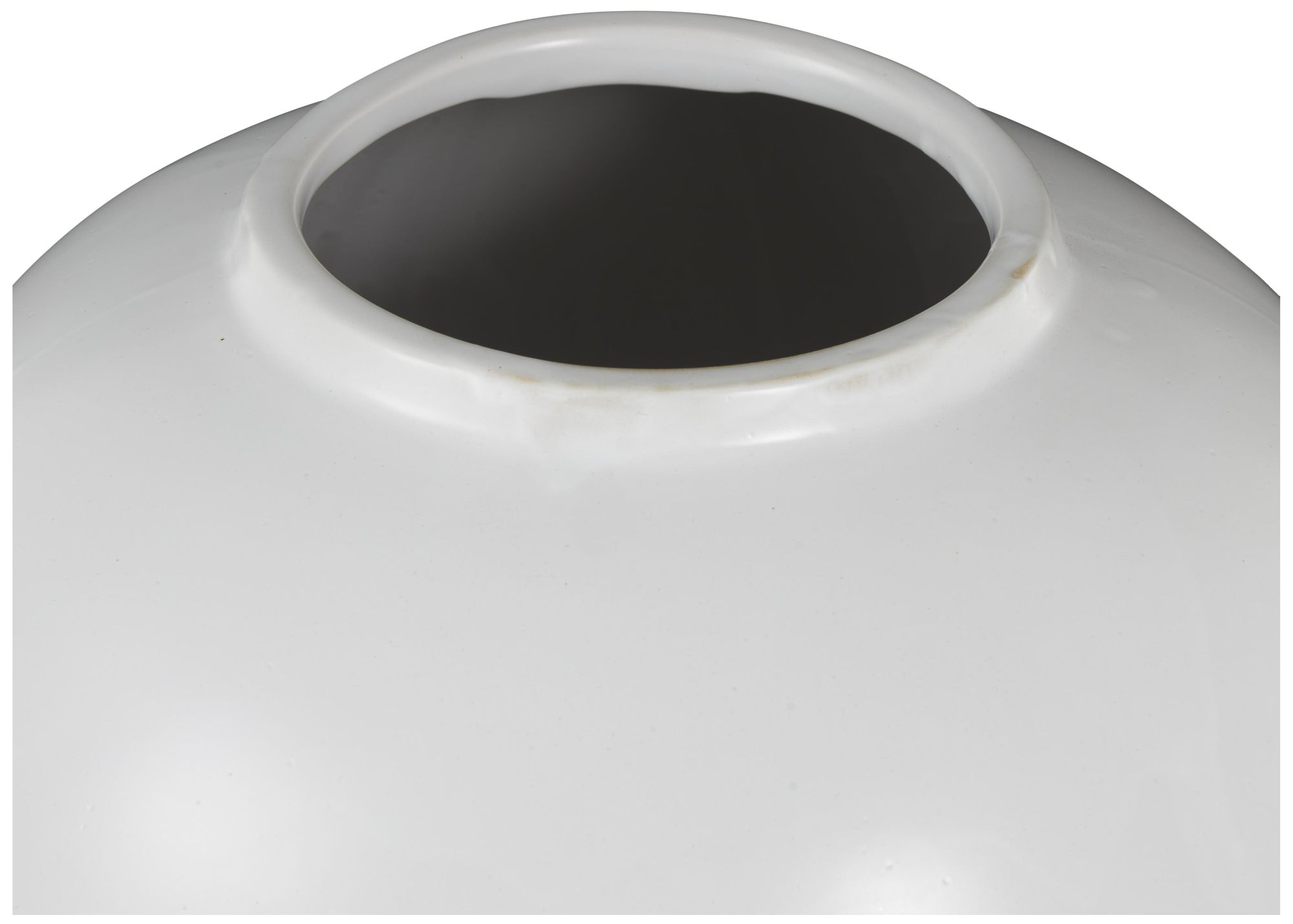 Image 4 White Ceramic Modern Decorative Jars, 12" x 12" x 25" more views