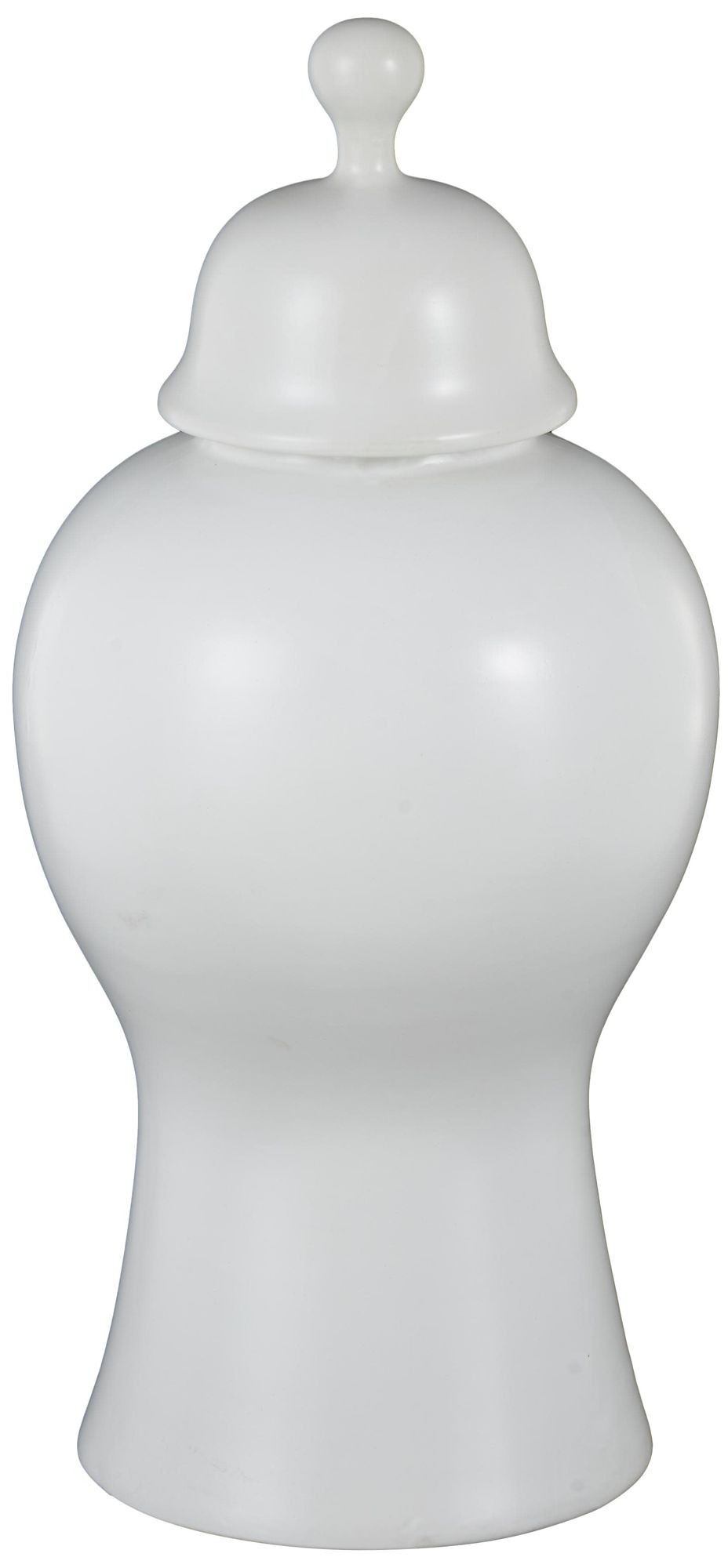 Image 5 White Ceramic Modern Decorative Jars, 12" x 12" x 25" more views
