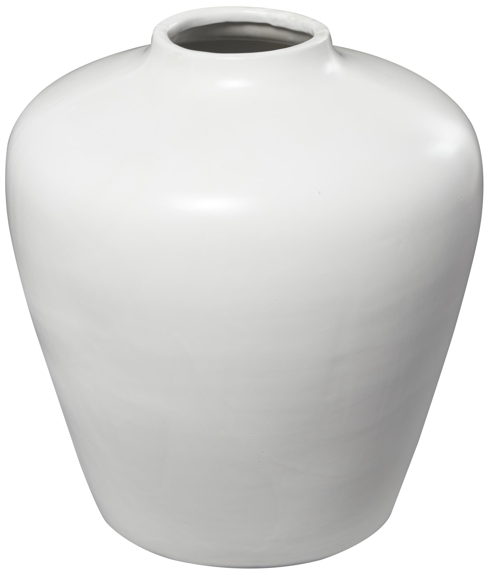 Image 2 White Ceramic Modern Vase, 13" x 13" x 14"