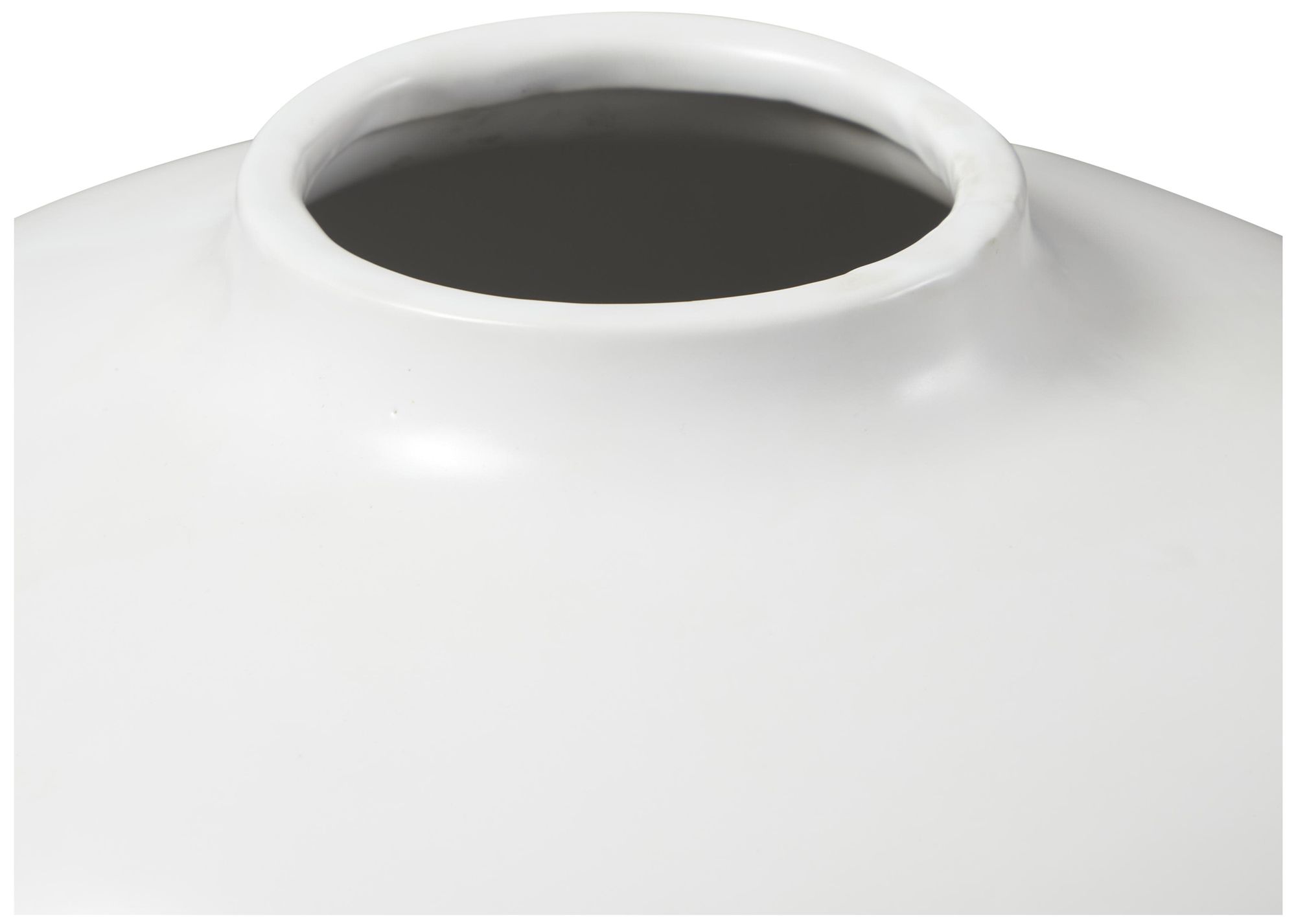 Image 3 White Ceramic Modern Vase, 13" x 13" x 14" more views
