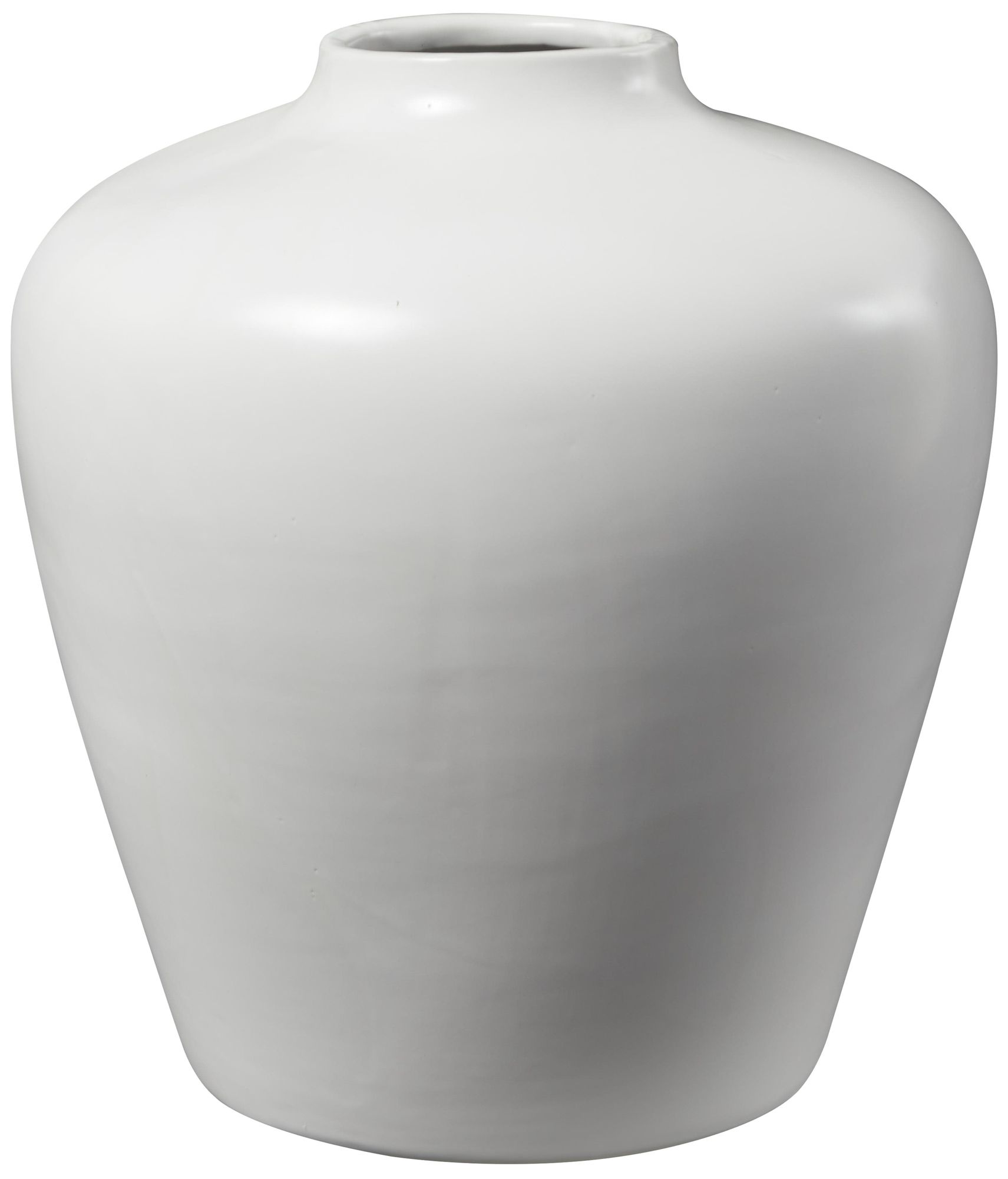 Image 5 White Ceramic Modern Vase, 13" x 13" x 14" more views