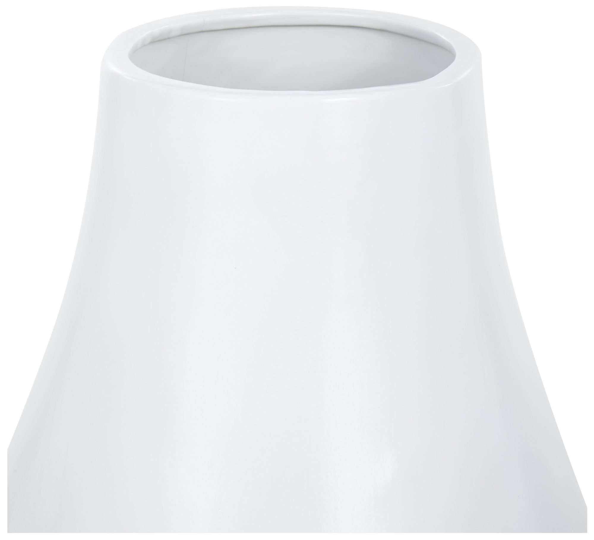 Image 3 White Ceramic Modern Vase, 16" x 16" x 28" more views