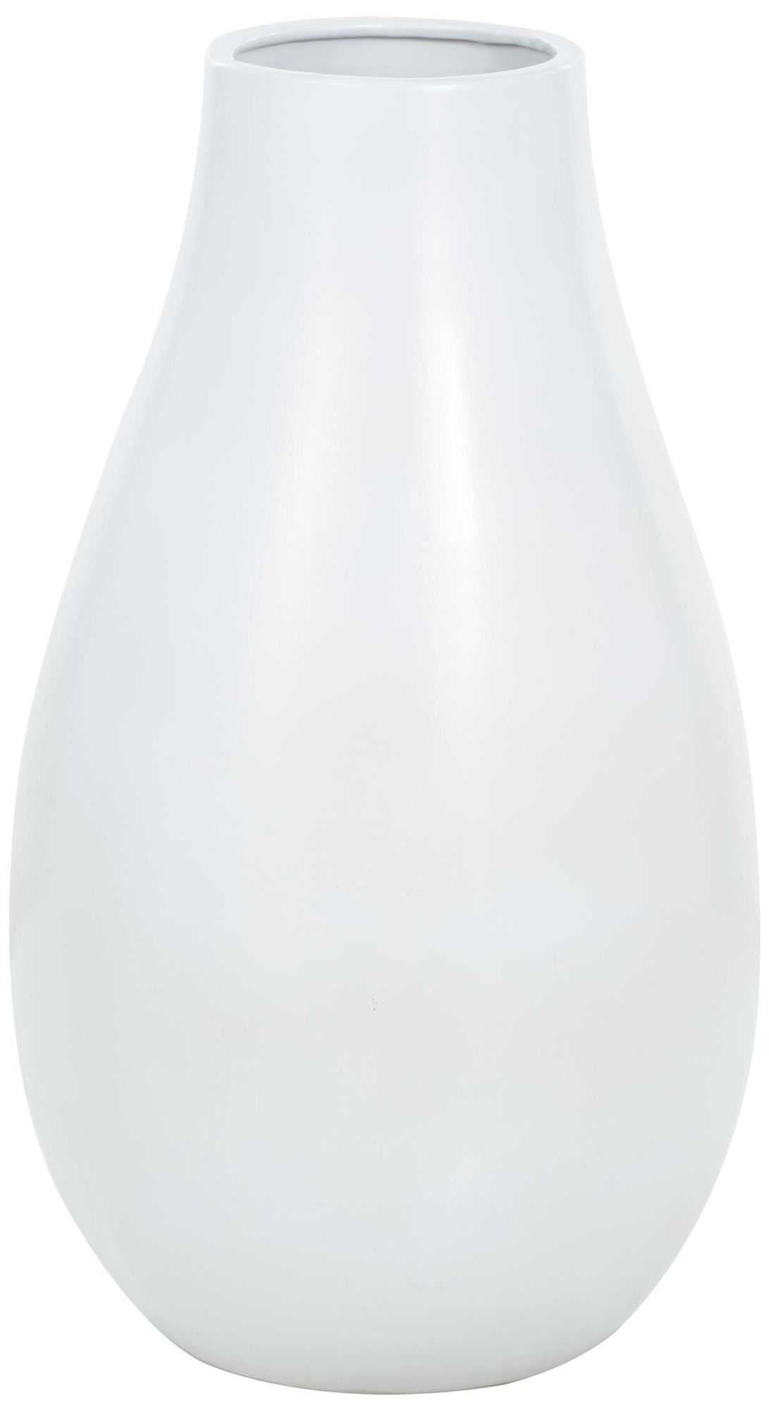 Image 5 White Ceramic Modern Vase, 16" x 16" x 28" more views