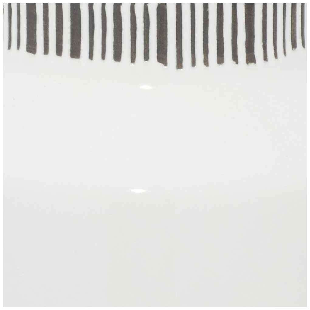 Image 6 White Ceramic Modern Vase, 6" x 6" x 18" more views