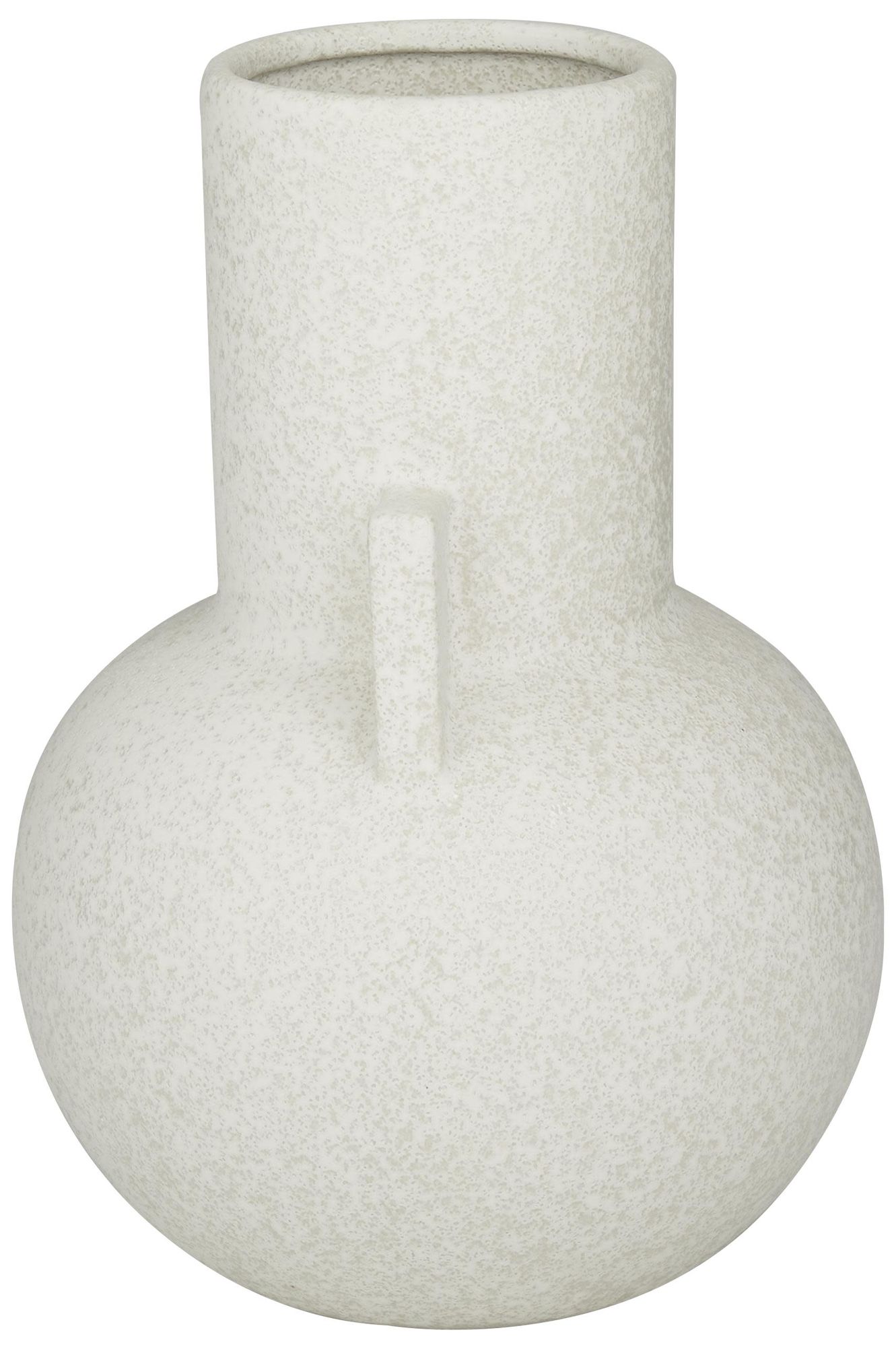 Image 6 White Ceramic Modern Vase, 8" x 8" x 11" more views