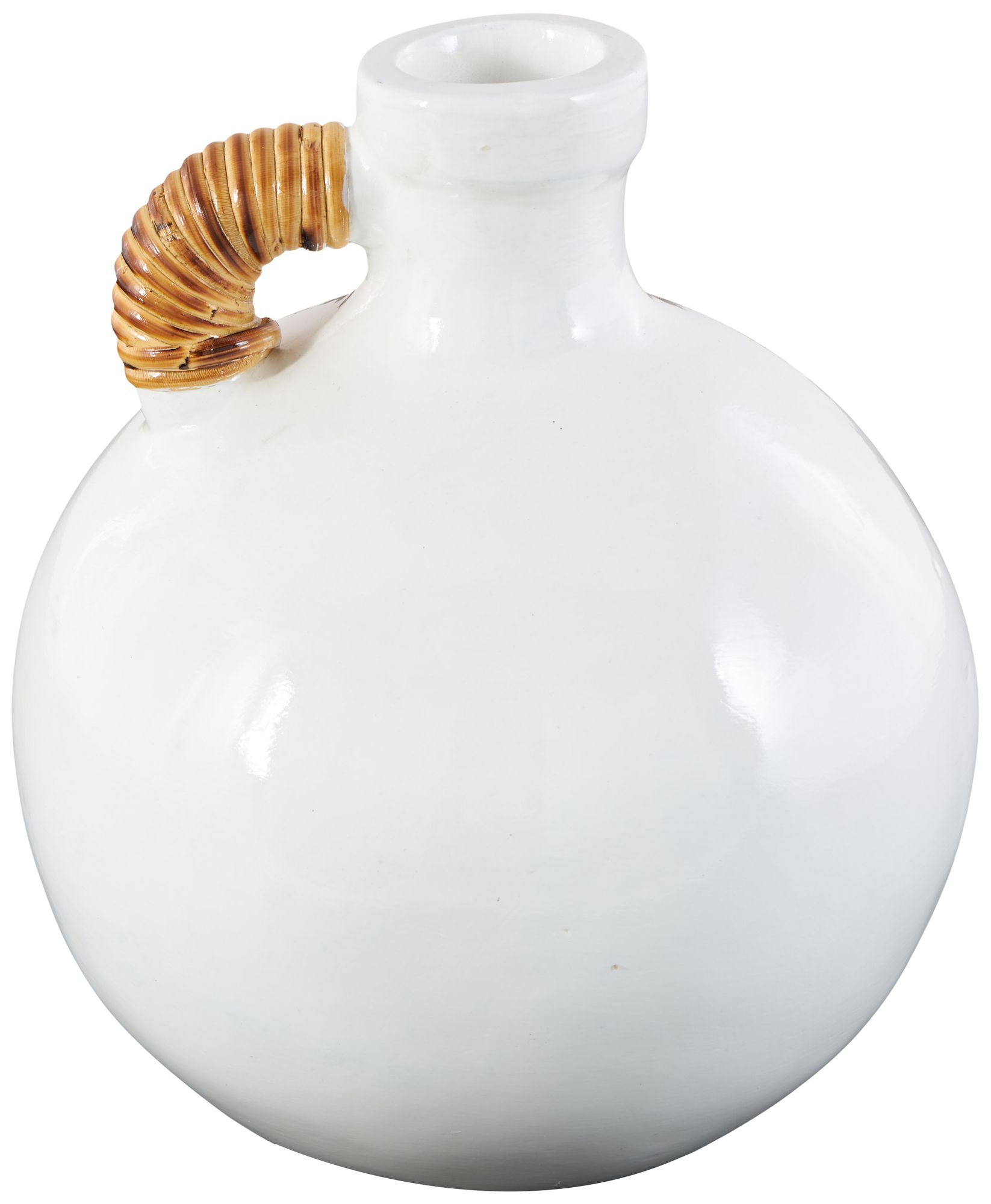 Image 2 White Ceramic Modern Vase, 9" x 9" x 11"