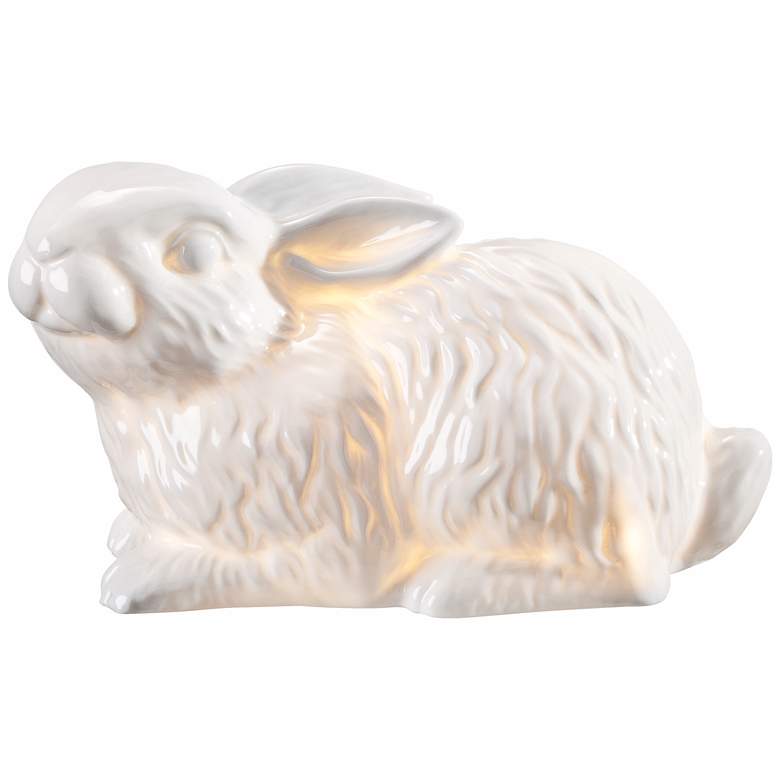 Image 1 White Ceramic Rabbit Nightlight